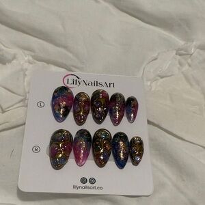 Galaxy Glam Press-On Nails